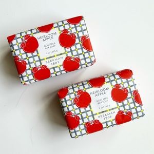 Beekman 1802 Heirloom Apple Goat Milk Soap Bar Pair NIB